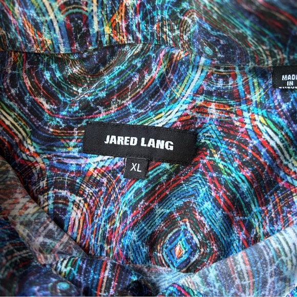 Jared Lang Blue and Red Casual Button Down Shirt - Picture 5 of 7